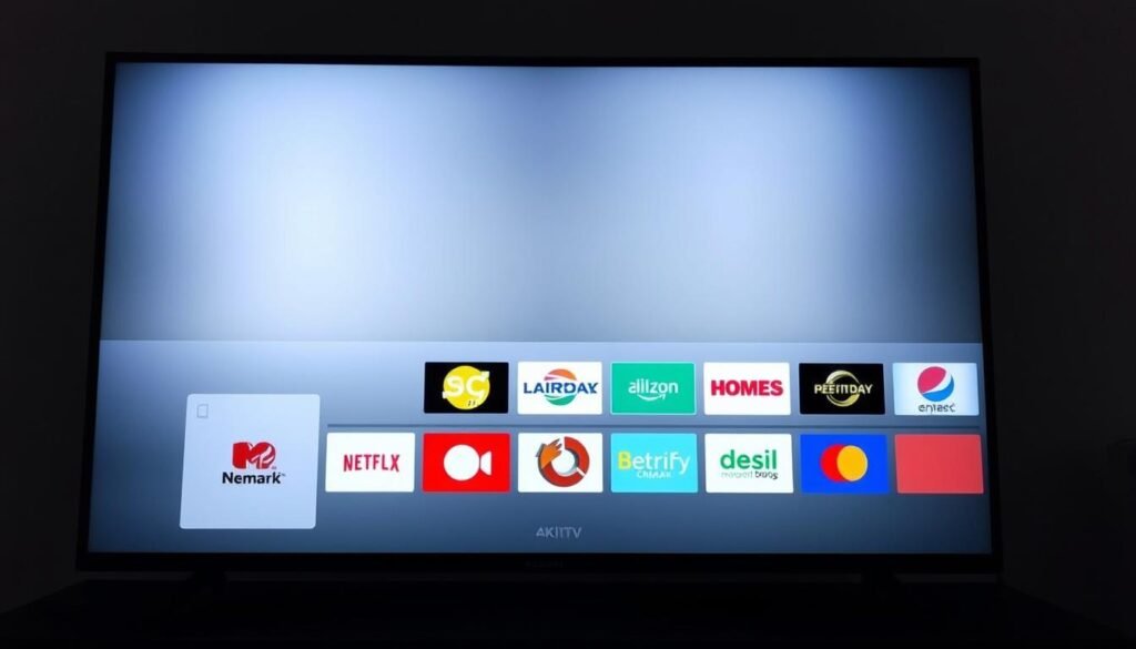 A high-quality 4K live IPTV interface showcasing a selection of popular German television channels. The screen displays a crisp, vibrant image with a sleek, minimalist design. The background features a tasteful gray gradient, allowing the content to take center stage. In the foreground, various channel logos are neatly arranged, each with a distinct color scheme that complements the overall aesthetic. The lighting is soft and diffused, creating a welcoming and professional atmosphere. The camera angle is slightly elevated, providing a clean, unobstructed view of the interface. The mood is one of technological sophistication and media accessibility, perfectly suited for the "Exploring ReloTV" section of the article.